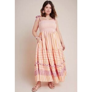 NEW Anthropologie DOLAN Caroline Tiered Maxi Dress Stripe